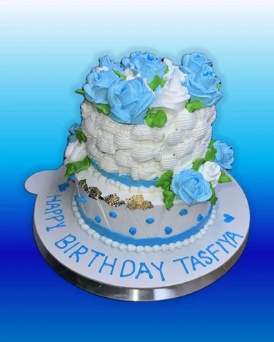 Two-Tier Premium Vanilla Cake- Two-Tier Premium Birthday Vanilla Cake