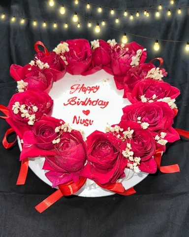 Custom Design Rose Vanilla Cake Chandpur